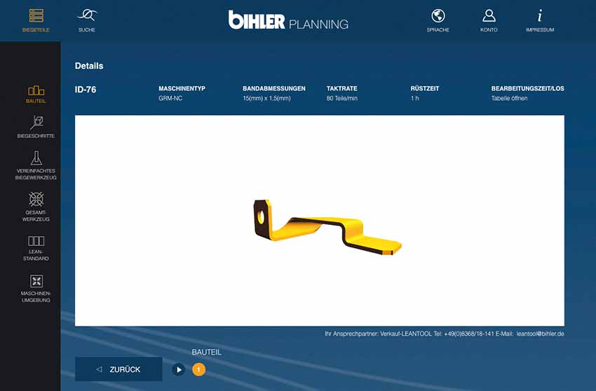 LEANTOOL Werkzeugbaukasten für standardisierte radiale und lineare (Folgeverbund) Stanzbiegewerkzeuge (WebApp)